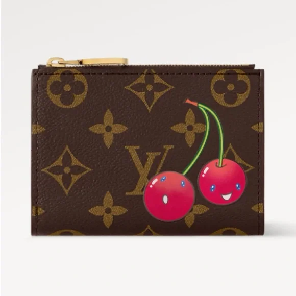 🍒 Louis Vuitton Cherry Murakami LV x TM Lisa Wallet M13420 - Picture 1 of 7
